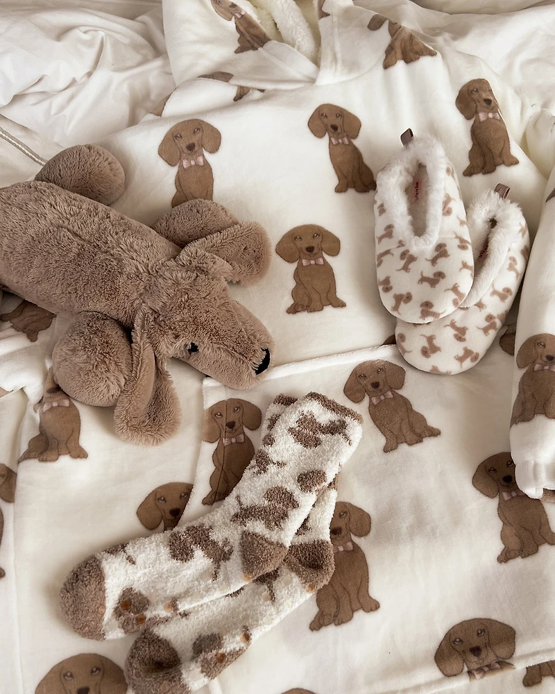 Dachshund Microfleece Slipper Socks