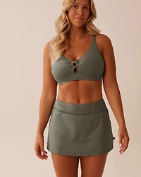 KHAKI GREY D Cup Bralette Bikini Top