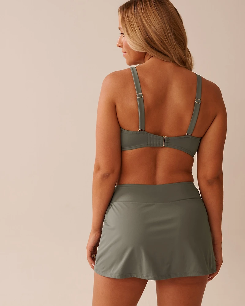 KHAKI GREY D Cup Bralette Bikini Top