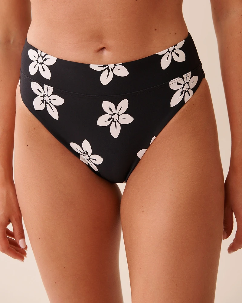 MONO BLOOM Mid Waist Brazilian Bikini Bottom