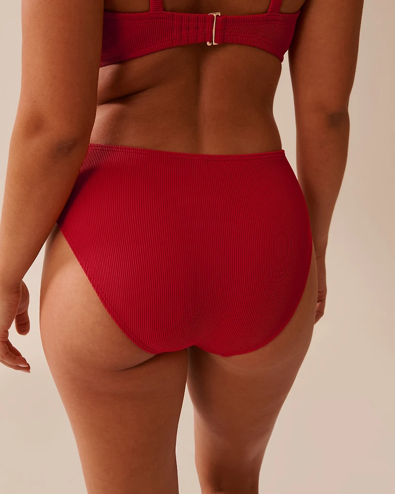 JALAPEÑO RED Mid Waist Bikini Bottom