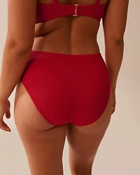 JALAPEÑO RED Mid Waist Bikini Bottom