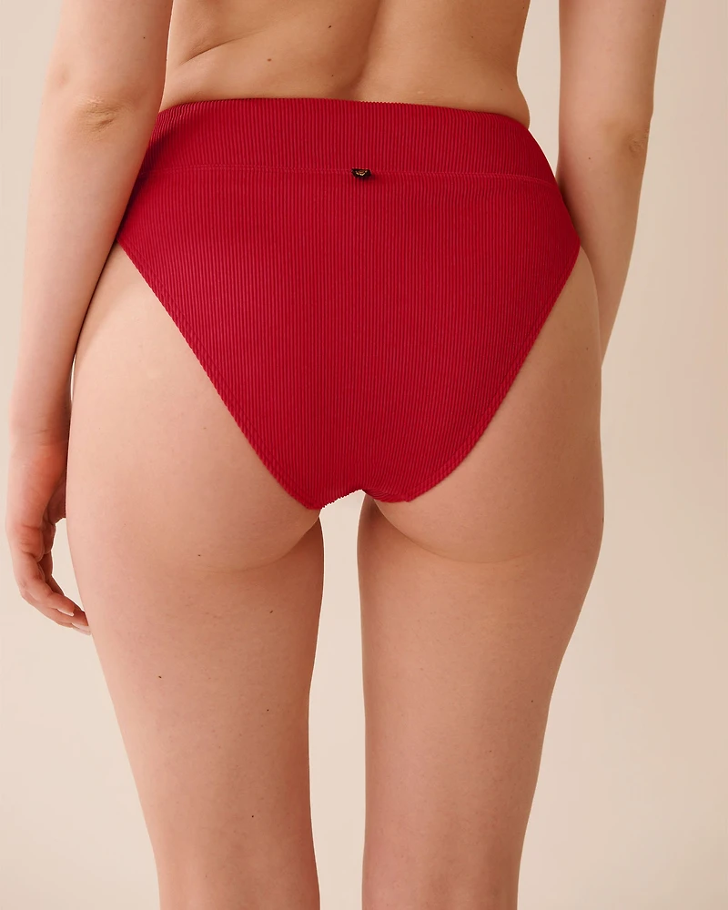 KHAKI GREY High Waist Brazilian Bikini Bottom