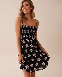 Floral Mini Dress with Removable Straps