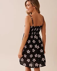 Floral Mini Dress with Removable Straps