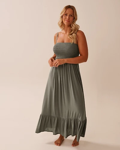 Maxi Smocked Dress with Removable Straps