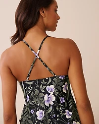AFTER DARK BLOOMS D Cup V-neck Tankini Top