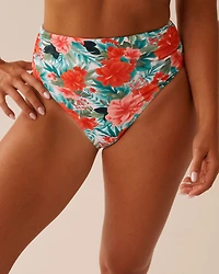 ISLAND DREAMS Shirred High Waist Bikini Bottom