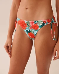 Bas de bikini noué aux hanches côtelé CARIBBEAN SEA