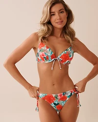 Bas de bikini noué aux hanches côtelé CARIBBEAN SEA