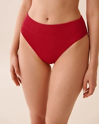 Bas de bikini brésilien taille haute KHAKI GREY