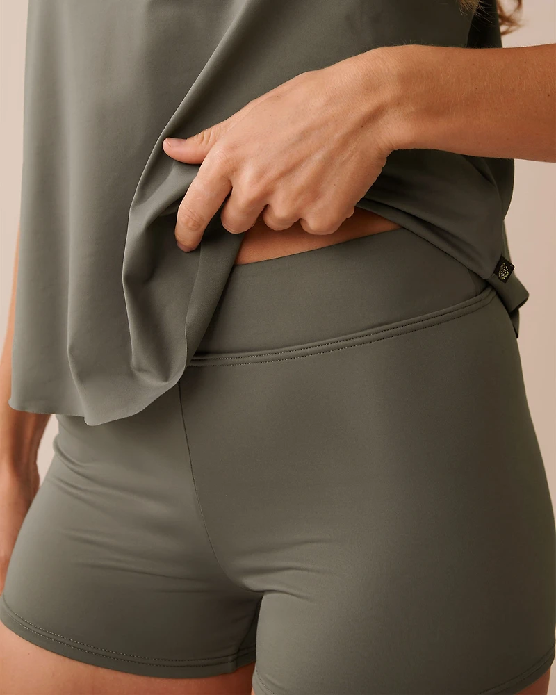 KHAKI GREY Boyshort Bikini Bottom