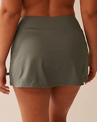 KHAKI GREY High Waist Skirt Bikini Bottom