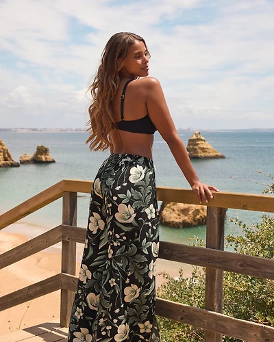 Pantalon fendu en gaze