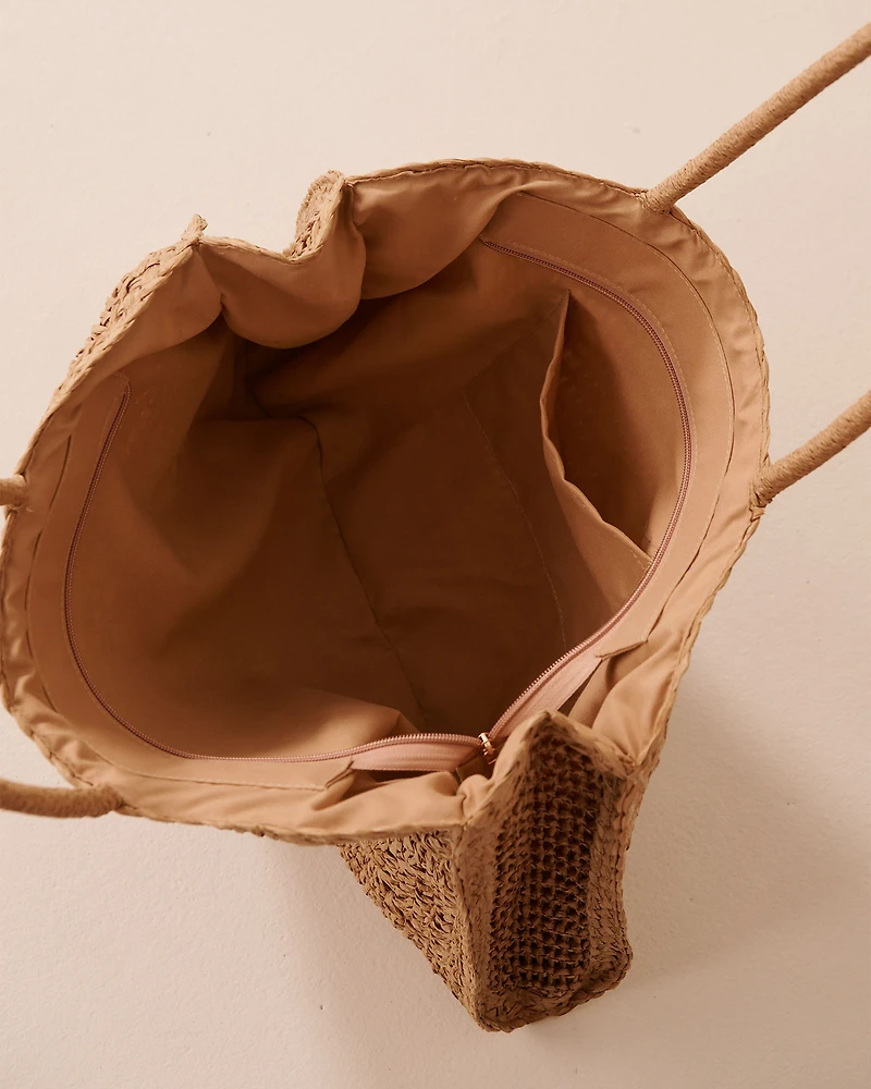 Sac en paille tressé à la main