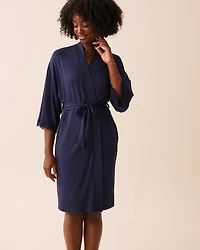 Lace Trim Modal Kimono