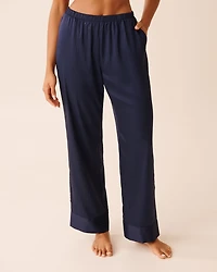 Ensemble pyjama en satin jacquard à rayures