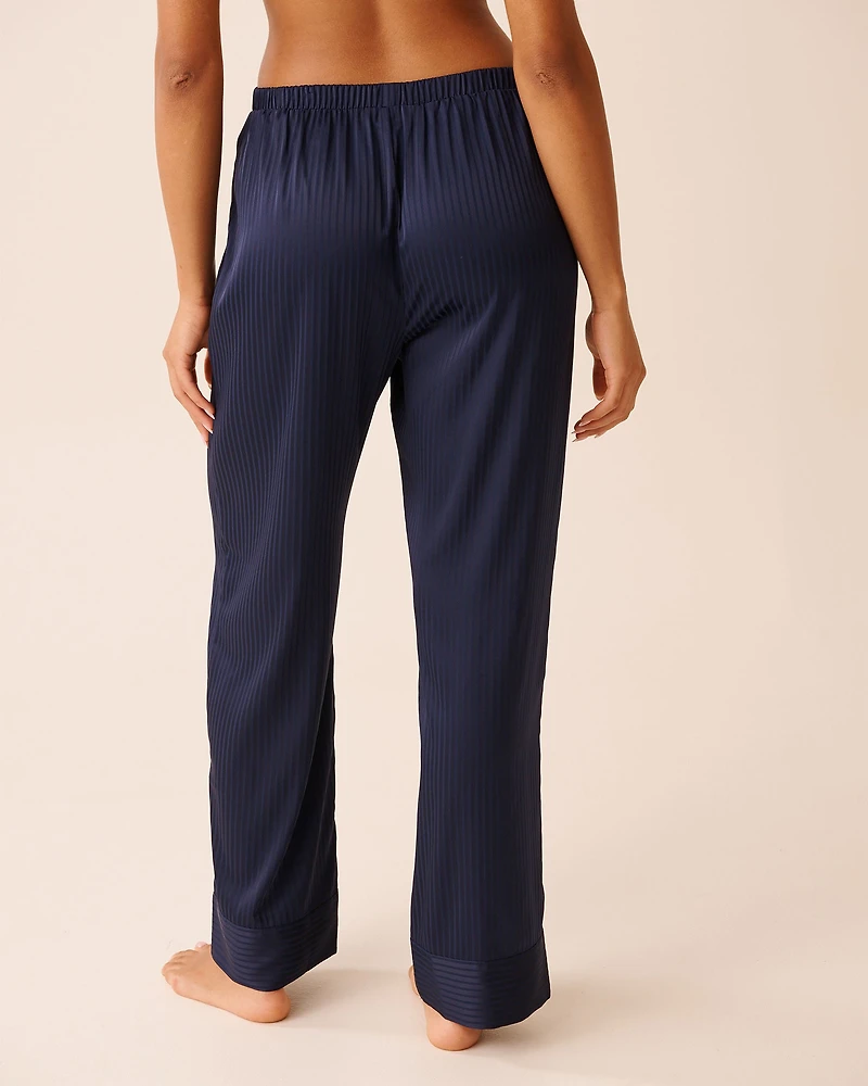 Jacquard Stripe Satin Pajama Set