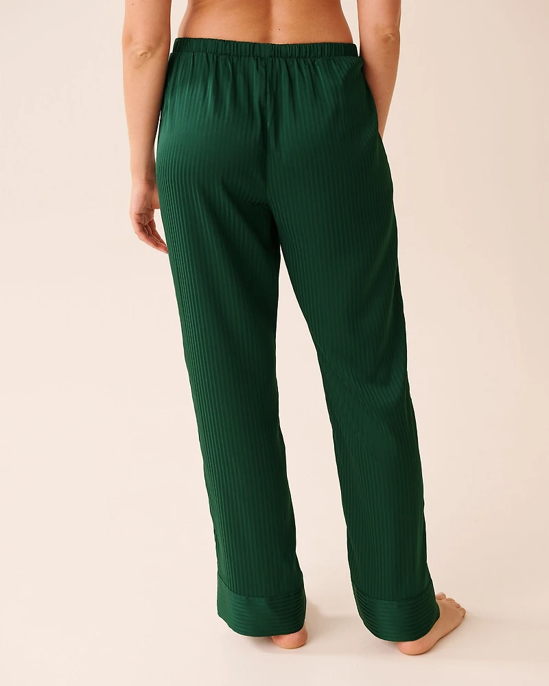 Ensemble pyjama en satin jacquard à rayures