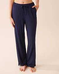 Lace Trim Modal Pants