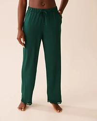 Lace Trim Modal Pants