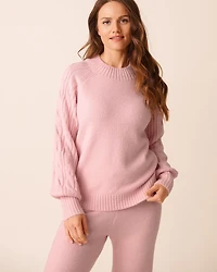 Cable Sleeve Knit Top