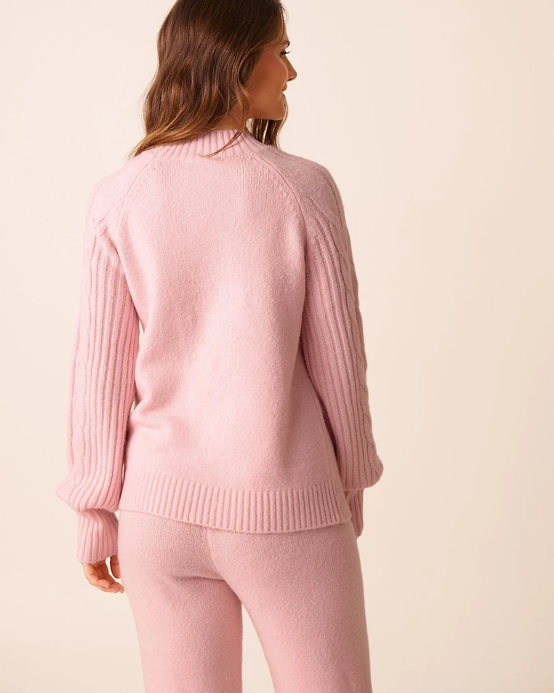 Cable Sleeve Knit Top
