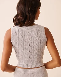 Cable-Knit Crop Cami
