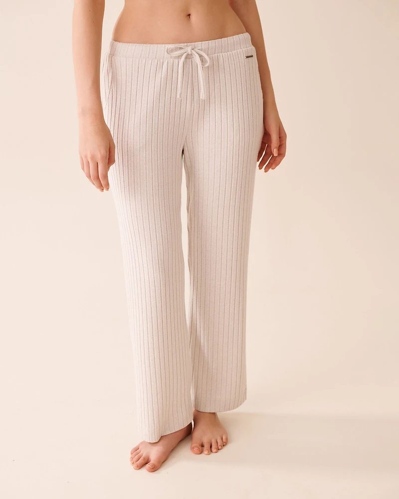 Pantalon jambe large côtel