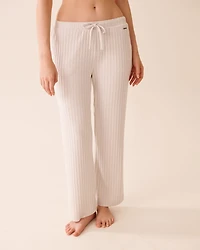 Pantalon jambe large côtel