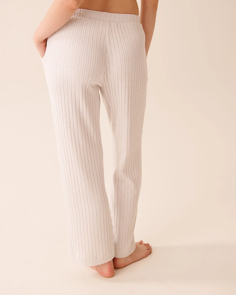 Pantalon jambe large côtel