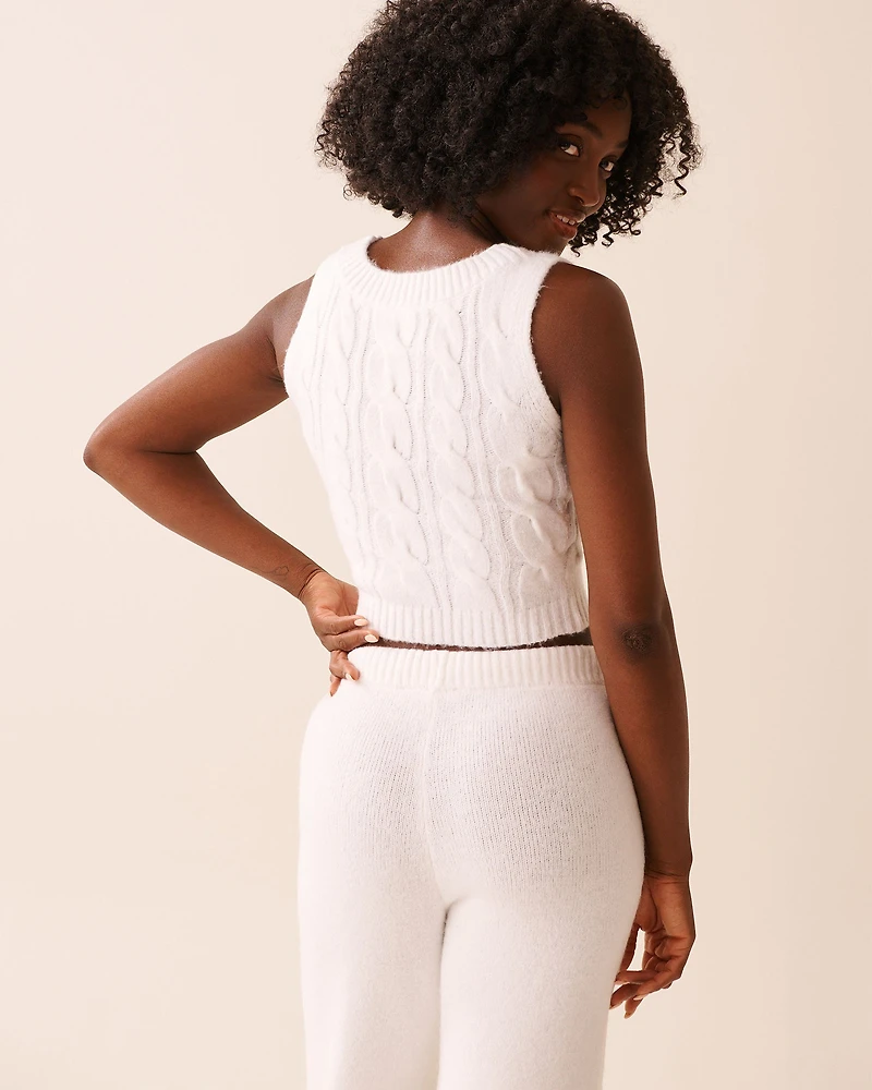 Camisole courte en tricot torsad