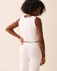 Camisole courte en tricot torsad