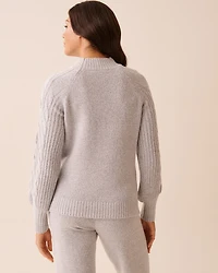 Cable Sleeve Knit Top
