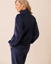 Chandail à fermeture éclair en velours