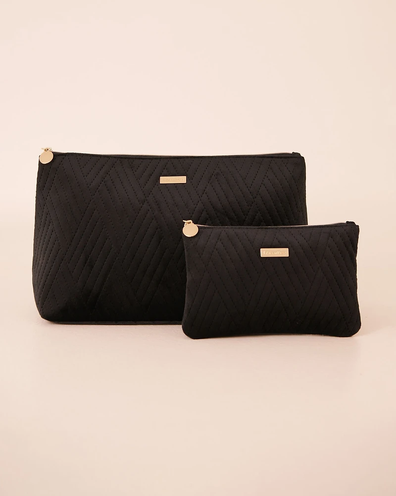 2-in-1 Velvet Cosmetic Bag