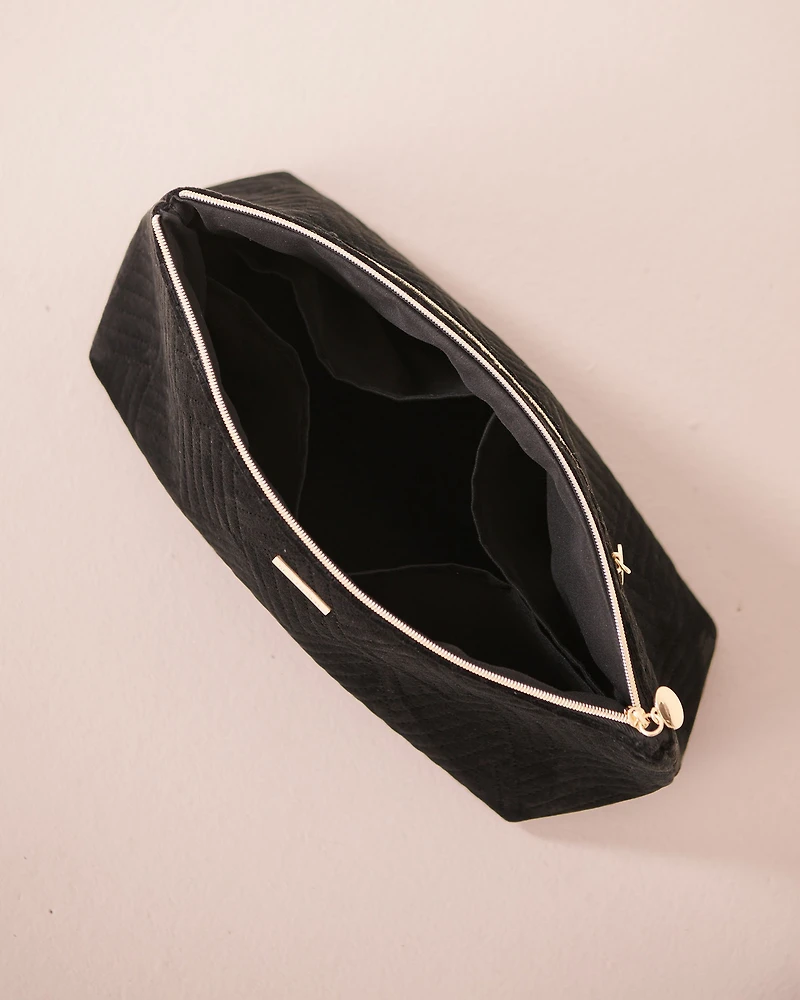 2-in-1 Velvet Cosmetic Bag