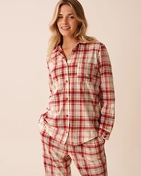 Farm Friends Print Soft Velour Button-down Shirt