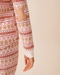 Sheep Print Waffle Knit Long Sleeve Shirt