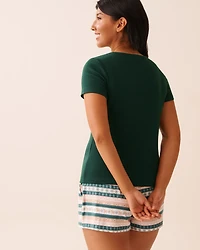 Ribbed Henley T-shirt