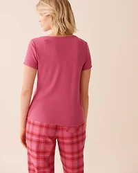 Ribbed Henley T-shirt