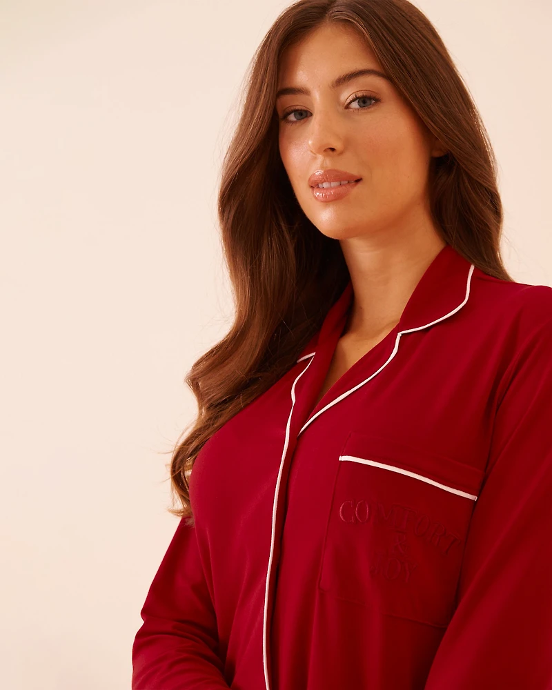 Comfort & Joy Print Super Soft Button-down Shirt