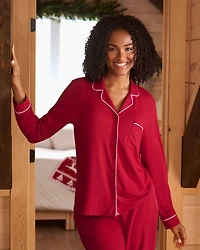 Comfort & Joy Print Super Soft Button-down Shirt