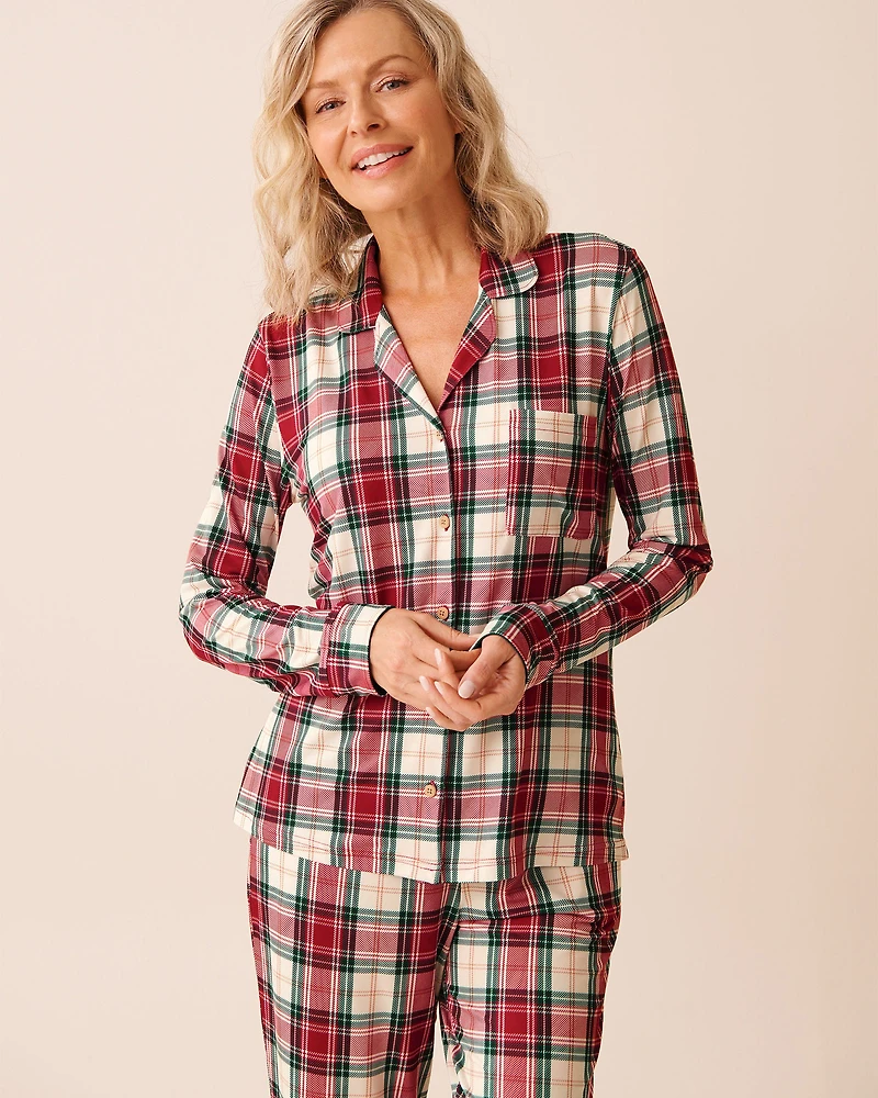 Chemisier manches longues ultra doux imprimé Comfort & Joy