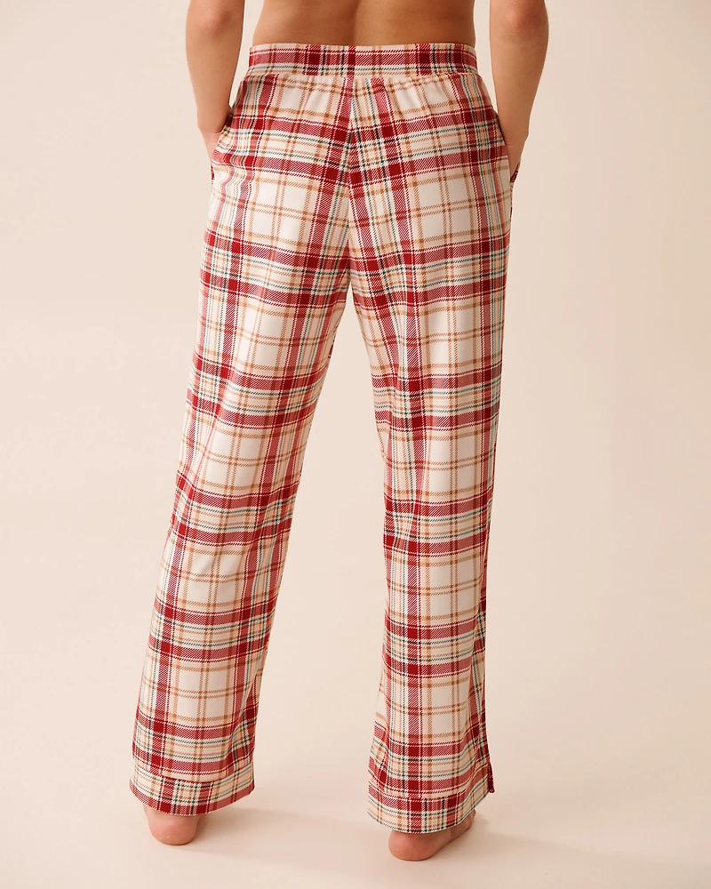 Farm Friends Print Soft Velour Pajama Pants