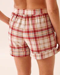 Farm Friends Print Soft Velour Pajama Shorts