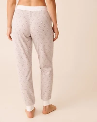 Pantalon de pyjama jogger en tricot gaufré imprimé mouton