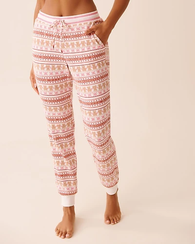 Sheep Print Waffle Knit Jogger Pajama Pants