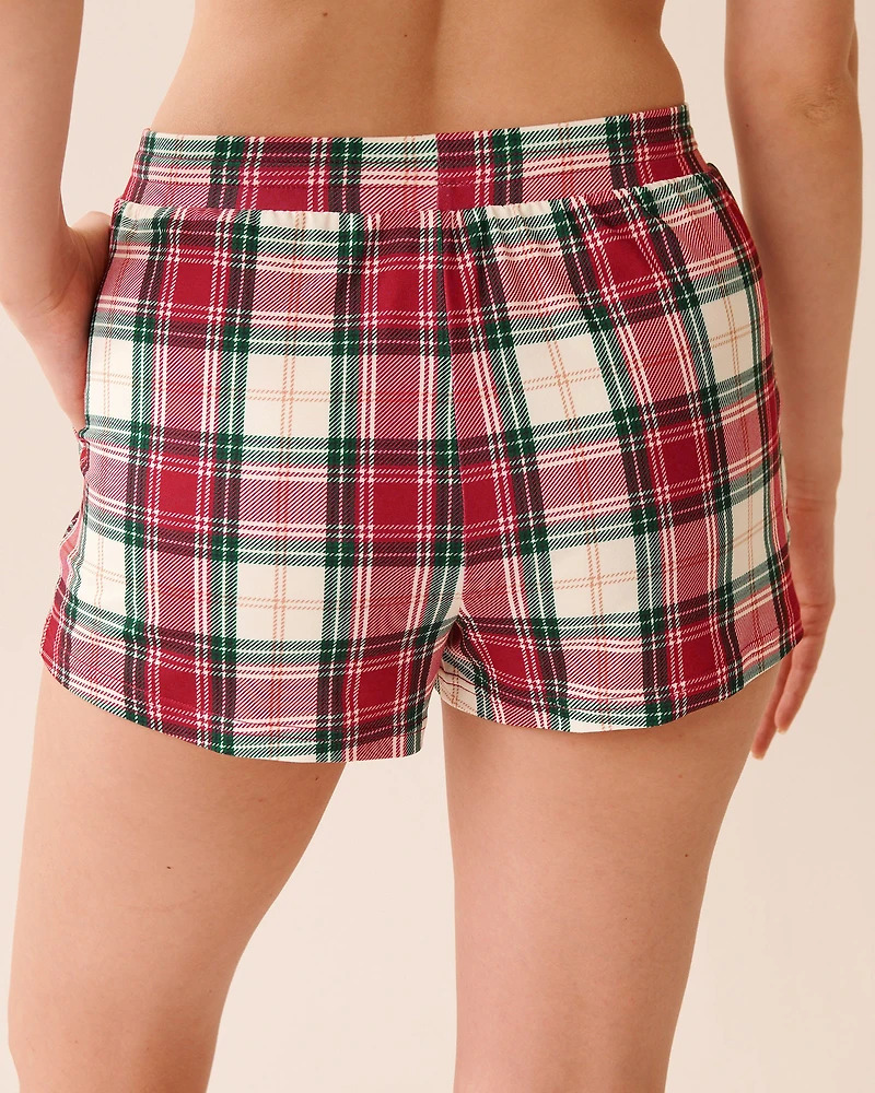 Short de pyjama ultra doux imprimé cerf