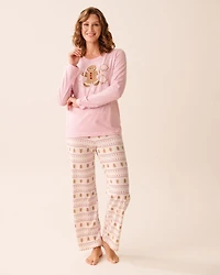 Gingerbread Print Cotton PJ Set